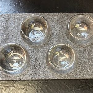 Williams Sonoma clear Drinkware Collection! Espresso size! Tiny for tea too!